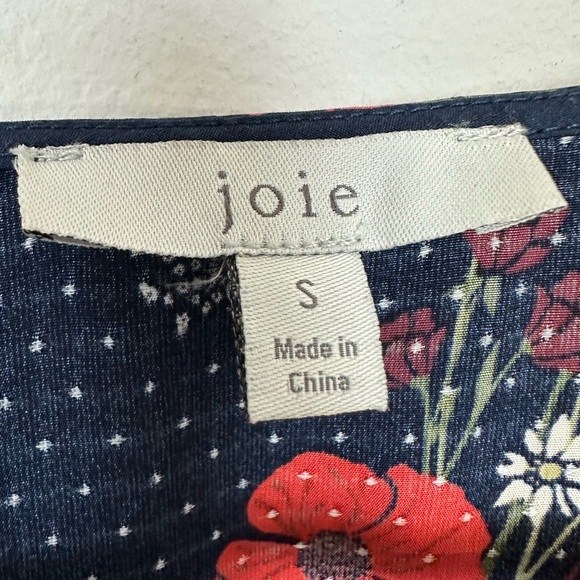 Joie Ottoline Floral-Print Embroidered Top Sz S - Picture 14 of 16